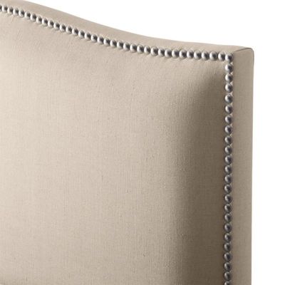 Colette King Upholstered Bed - Beige, King Size Without Mattress