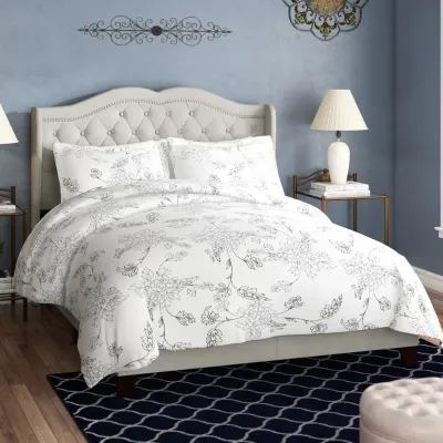 Amaya Upholstered Fabric Bed - Light Gray, Queen Size Without Mattress