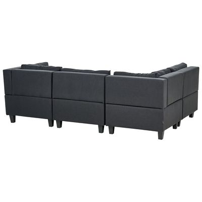4 Seater Right Hand Modular Fabric Corner Sofa