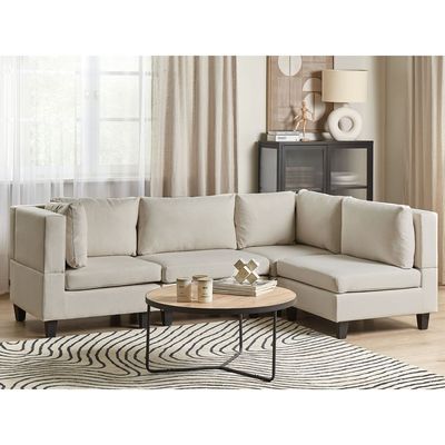4 Seater Right Hand Modular Fabric Corner Sofa