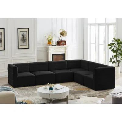 Quinn Enso 6-pieces Velvet Sectional Sofa