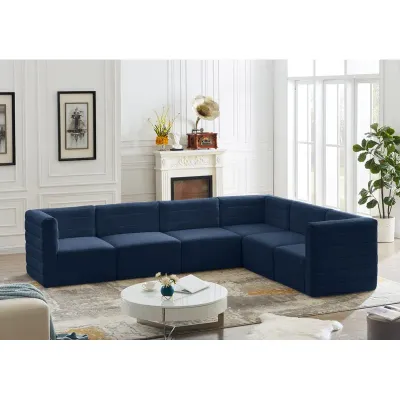 Quinn Enso 6-pieces Velvet Sectional Sofa