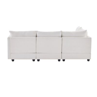 U-shaped Convertible Sectional Sofa with Ottoman
