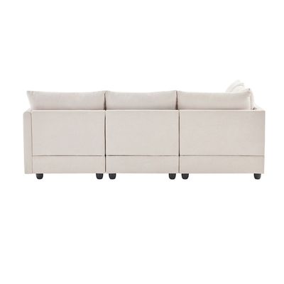 U-shaped Convertible Sectional Sofa with Ottoman