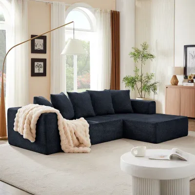 Luxury Chenille Fabric Sectional Sofa