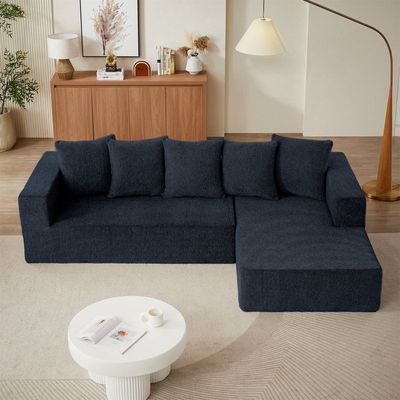 Luxury Chenille Fabric Sectional Sofa