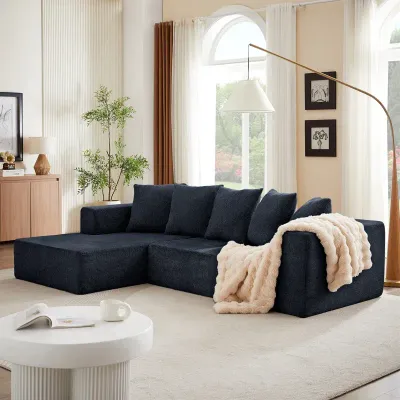 Luxury Chenille Fabric Sectional Sofa