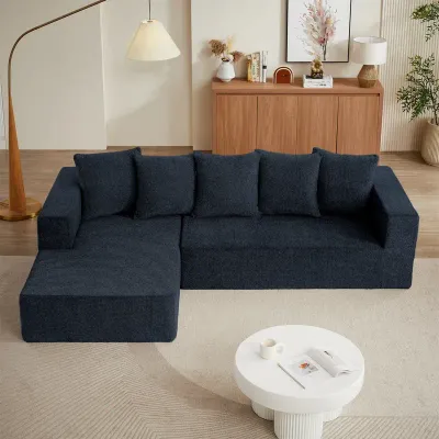 Luxury Chenille Fabric Sectional Sofa
