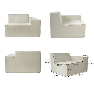 Modern Modular U-Shaped Sectional Sofa