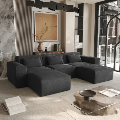 Modern Modular U-Shaped Sectional Sofa