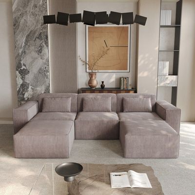 Modern Modular U-Shaped Sectional Sofa