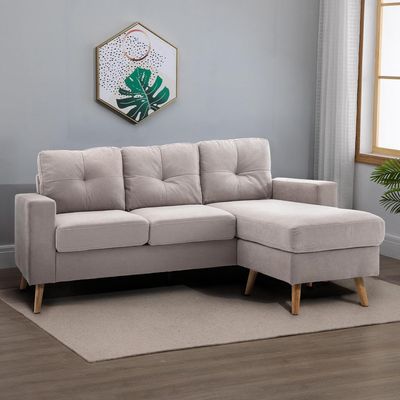 Homcom 3 Seater Corner Sofa