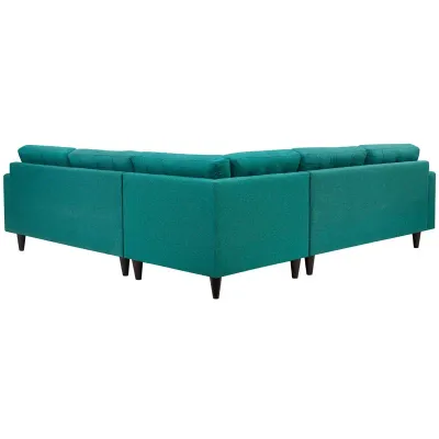 Empress 3 Piece Upholstered Fabric Sectional Sofa