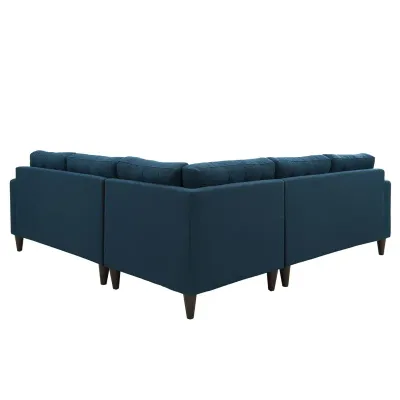 Empress 3 Piece Upholstered Fabric Sectional Sofa