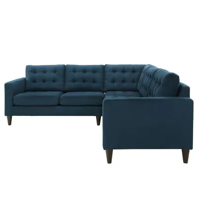 Empress 3 Piece Upholstered Fabric Sectional Sofa