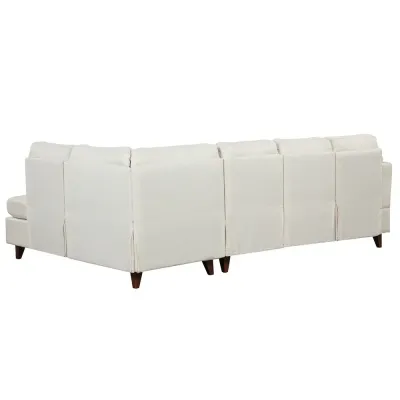 Hinami Modern Linen Fabric L-shaped Sofa
