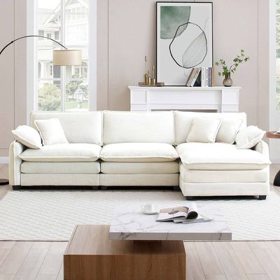 Kaoruko L-shaped Sectional Sofa With Ottoman