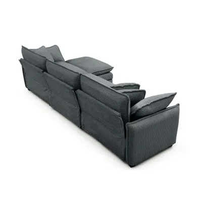 Kaoruko L-shaped Sectional Sofa With Ottoman