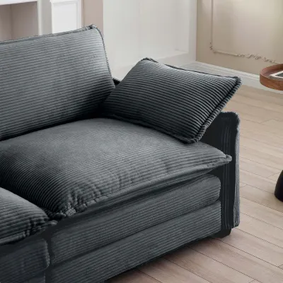 Kaoruko L-shaped Sectional Sofa With Ottoman