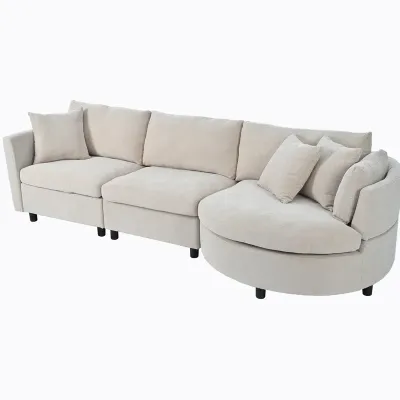 Issabel Comfortable Curved Combination Sofa