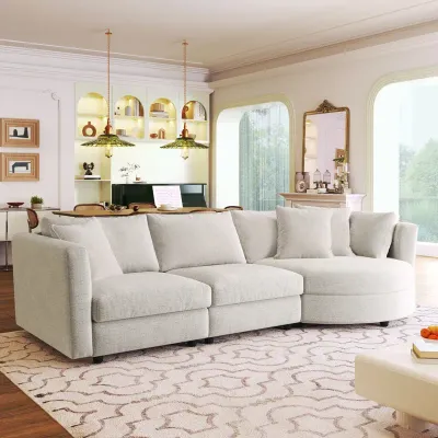 Issabel Comfortable Curved Combination Sofa