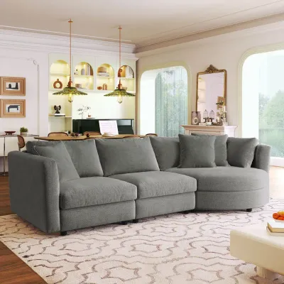 Issabel Comfortable Curved Combination Sofa
