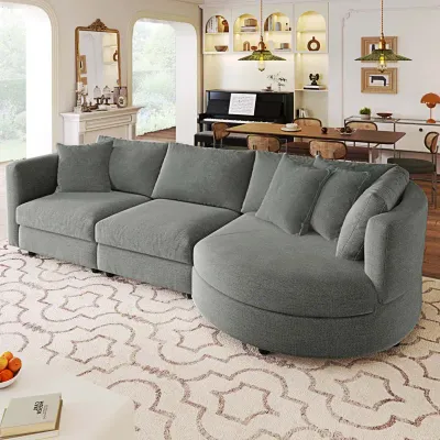 Issabel Comfortable Curved Combination Sofa