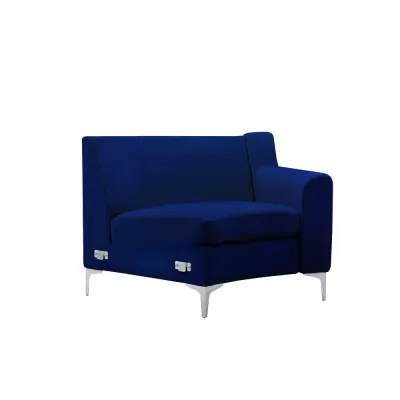Velvet 4 Seater Symmetrical Modular Curve Sofas