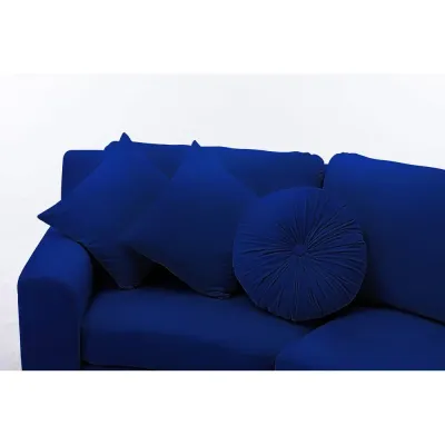 Velvet 4 Seater Symmetrical Modular Curve Sofas