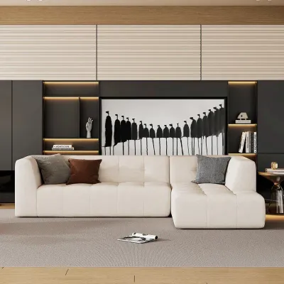 Modern Comfortable L-Shaped Upholstered Sofa
