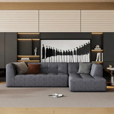 Modern Comfortable L-Shaped Upholstered Sofa