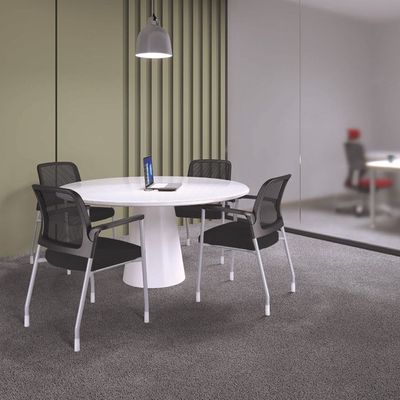Godrej Interio Modern Relax Stackable Mesh Chair with Armrests, Comfortable, Space-Saving, and Breathable Seating Ideal for Home, Office, and Meeting Rooms - Black