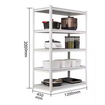 5 Tiers Metal Storage Unit 1000Kg Bearing Capacity 120L x 45D x 200cm
