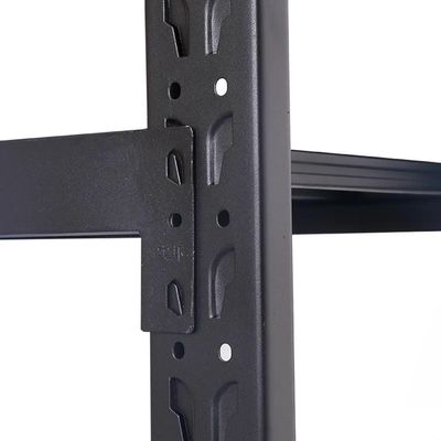 4 Tier Garage Shelving Steel Shelf 300kg Each Shelves (L100 x W60 x H200cm) (Black)