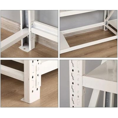 4 Tier Garage Shelving Steel Shelf 300kg Each Shelves (L100 x W60 x H200cm) (White)