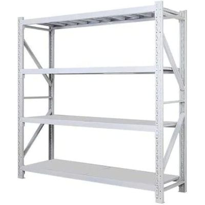 4 Tier Garage Shelving Steel Shelf 300kg Each Shelves (L100 x W60 x H200cm) (White)