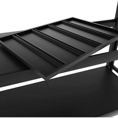 300kg (150L*60D*200Hcm) Heavy Duty 4 Layer Warehouse Garage Storage Shelving Black