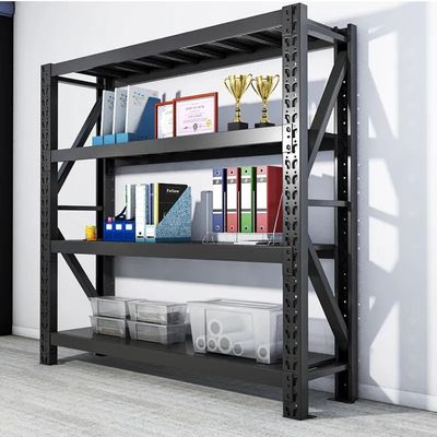 300kg (150L*60D*200Hcm) Heavy Duty 4 Layer Warehouse Garage Storage Shelving Black