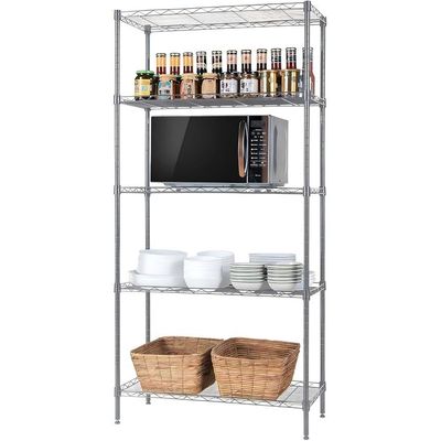 Chrome Wire Rack Storage shelving for Kitchen Garden Medical Store  L120 X W45 X H160