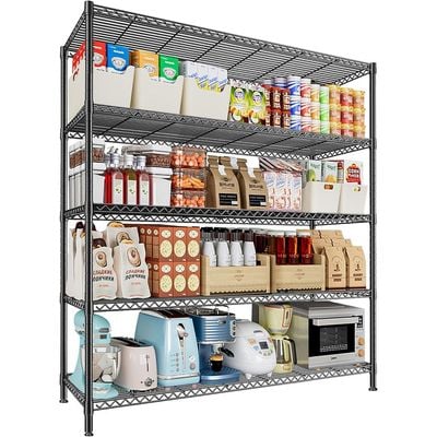 Chrome Wire Rack Storage shelving for Kitchen Garden Medical Store  L180 X W45 X H180