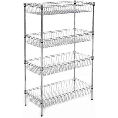 Chrome Wire Basket Shelf Kitchen Rack60 x 45 x 160cm