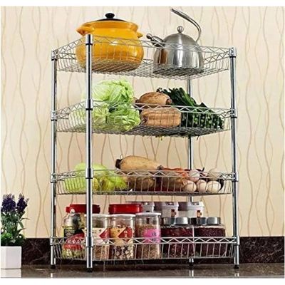 Chrome Wire Basket Shelf Kitchen Rack60 x 45 x 160cm