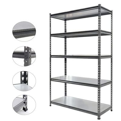 5 Tier (200KG Per Shelf) Rivet Shelves Storage Rack 150L x 40D x 200H cm