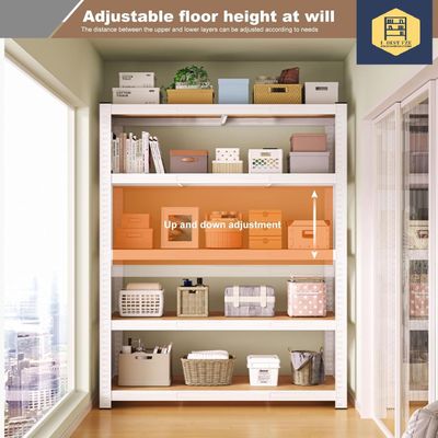 100kg x 5 Tier Metal Storage Rack, Shelving Units (White)160H x 40D x 80Lcm