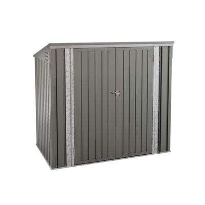 Outdoor Storage Shed - Multi Purpose, Outdoor Storage Cabinet with Lockable Door | Garden Shed for Storage of Garden Tools, Bicycles | Garbage Shed 178(L) X 101(W) X 128(H) cm (light Grey)