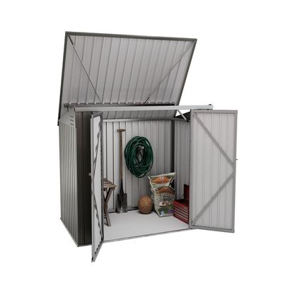 Outdoor Storage Shed - Multi Purpose, Outdoor Storage Cabinet with Lockable Door | Garden Shed for Storage of Garden Tools, Bicycles | Garbage Shed 178(L) X 101(W) X 128(H) cm (light Grey)