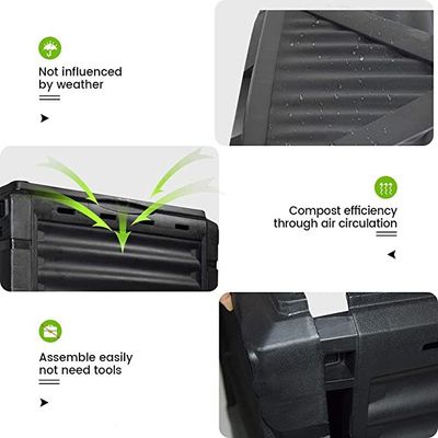 Compost Bin 300 Litre Garden Composter Bin Composting Waste Box Recycling Eco Storage.