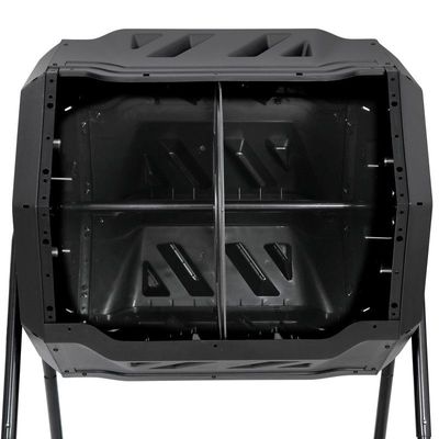 Compost Bin with 2 Dual Rotating Compost Tumbler, 160L Outdoor Compost Bin, Vent Design, for Year-Round Use
