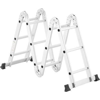 Multi-Purpose Aluminum Folding Ladder - Portable, Adjustable, Safe, and Durable for Home, Work, and Outdoor Use (4x3-3.6mtrs)