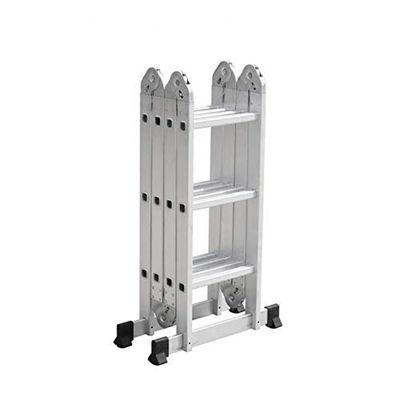 Multi-Purpose Aluminum Folding Ladder - Portable, Adjustable, Safe, and Durable for Home, Work, and Outdoor Use (4x3-3.6mtrs)